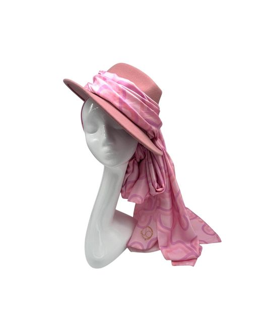 Julia Clancey Pink Fondant Fifi Scarf Fedora Set