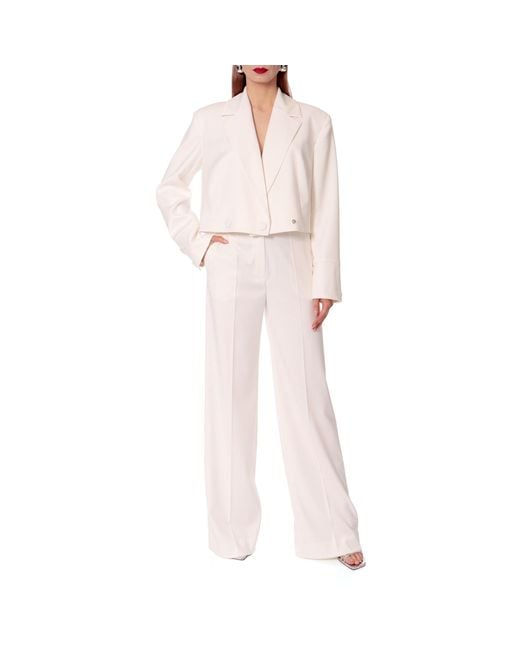 AGGI by HALEWSKI White Heidi Aesthetic Short Blazer