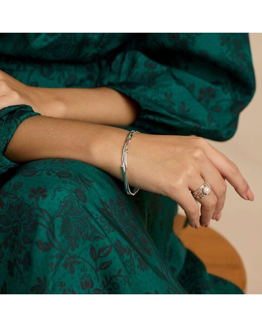 Isla Silver Metallic Pearl Statement Ring