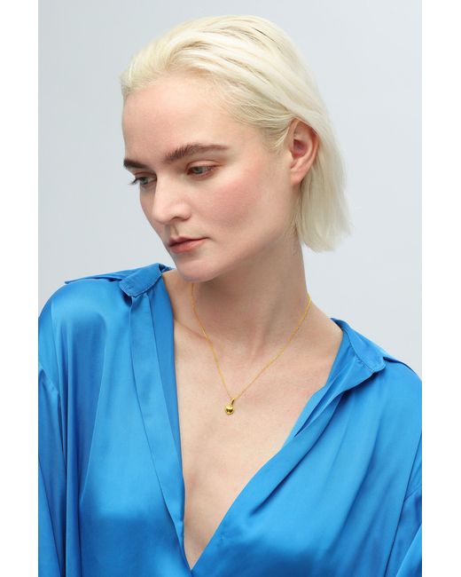 Classicharms Metallic Vermeil Carved Heart Pendant Necklace