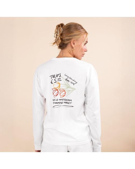VLD White Beverly Noordermarkt Long Sleeve T-Shirt