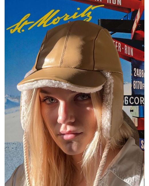 Mister Miller - Master Hatter Metallic Neutrals Bailey Shearling Driving Cap