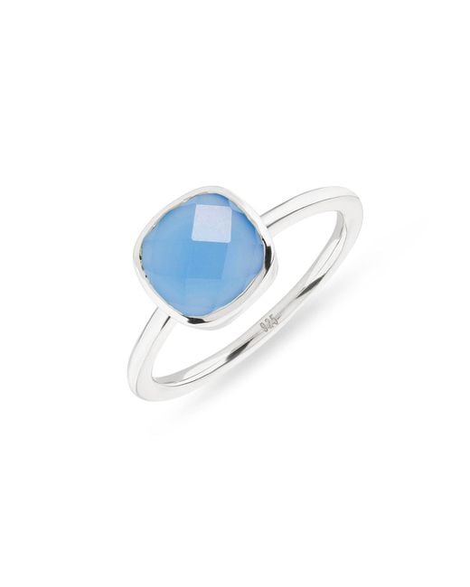 Auree Jewellery Blue Mondello Chalcedony Sterling Ring