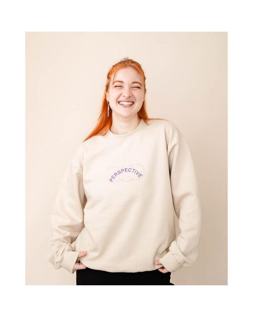Nooltrends White Neutrals Perspective Sweatshirt Gender Neutral for men
