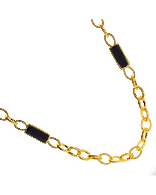 Ebru Jewelry Metallic Versatile Glow Cat Eye Long Necklace