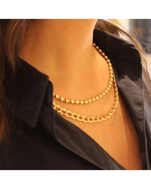 1610Istanbul Metallic Boho Timeless Chain Necklace