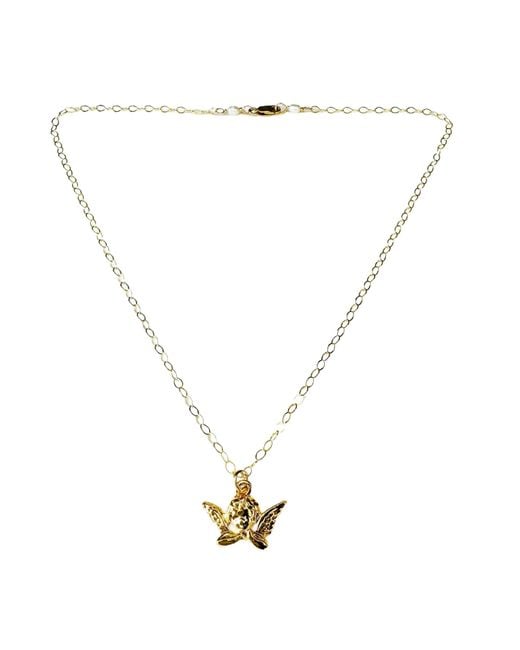 Lexi Jewelry Metallic Golden Amorino Charm Necklace