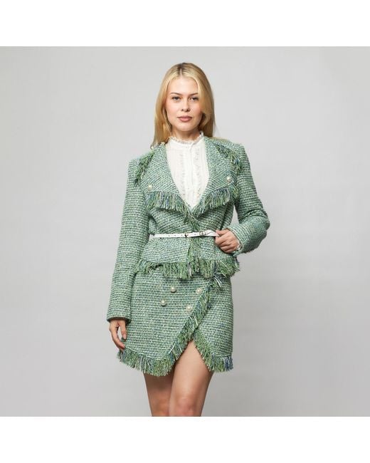 Solgo Atelier Green Cora Tweed Jacket