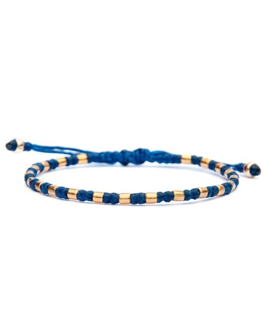 Harbour Uk Blue Oxford Vermeil Rope Bracelet