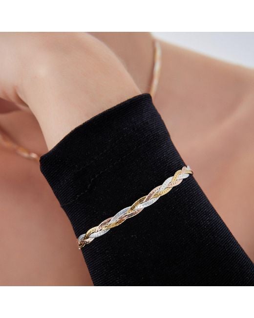 Spero London White Rose Rose & Spiral Sterling Flat Necklace & Bracelet Set