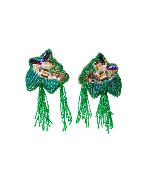 Simitri Green Enchanted Ivy Earrings