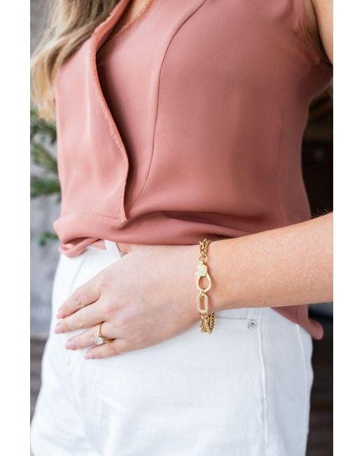 Loni Paul Jewelry Metallic Pave Connector Bracelet