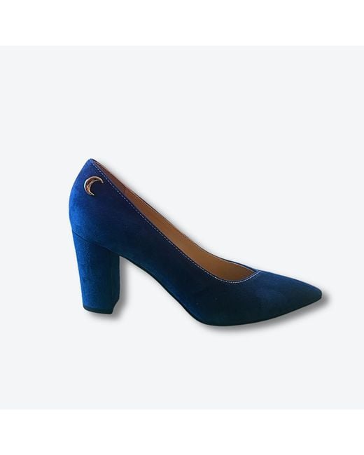 Luna Selene Blue Stella Adriatic Ink Block Heel Pump