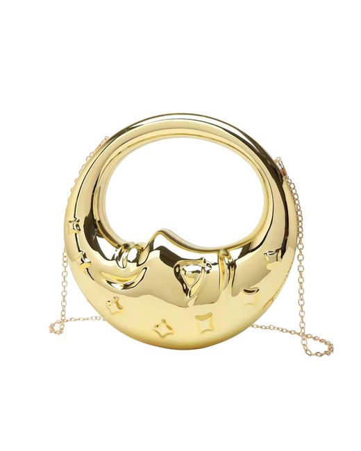Chanel Joan Elkayam Metallic The Luna Moon Bag