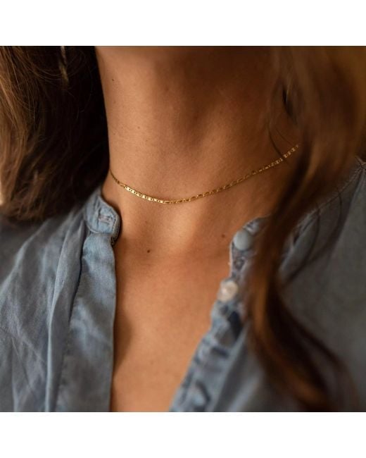 Elk & Bloom Metallic Dainty Chain Choker Necklace