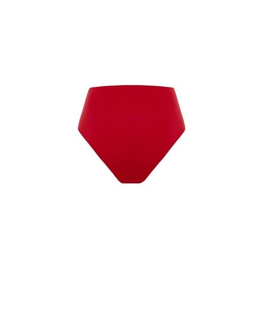 Pcfg Red The Solar Reflections High-Waisted Bikini Bottom