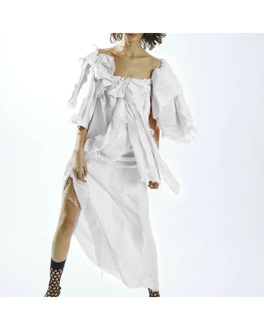 Miro Misljen White Tulip Dress