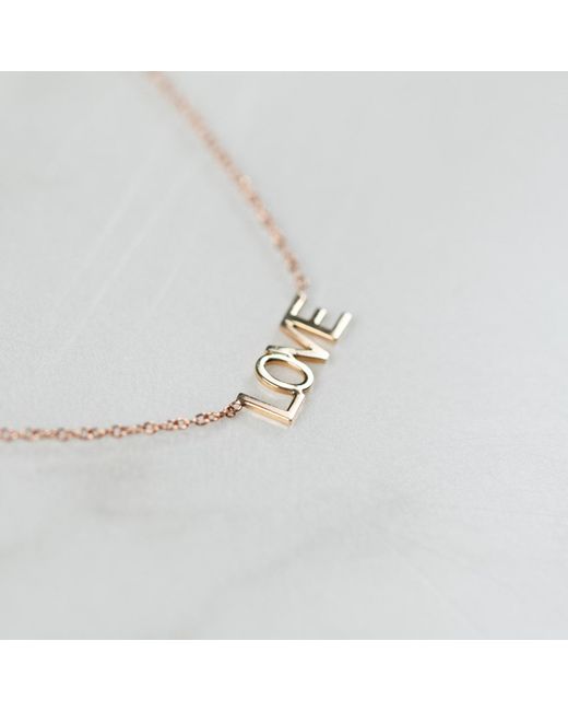 Heather Hawkins Jewelry Metallic Love Fourteen Karat Fine Jewelry Block Print Necklace