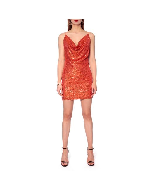 AGGI by HALEWSKI Red Selena Sun Mini Sequine Dress