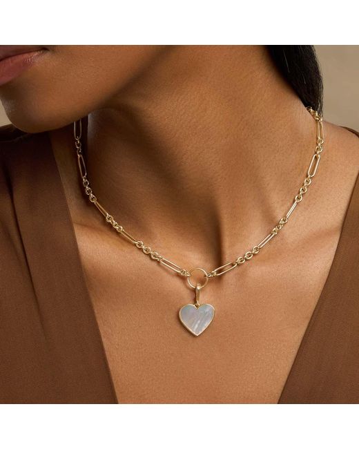 Karma and Luck Metallic Intuitive Beauty Mother Of Pearl Heart Charm