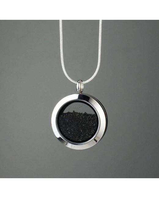 My Little Nature Black Designer Jewelry Statement Necklace With Natural Volcanic Sand – Unique Jewelry for men