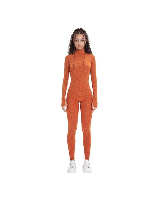 Monosuit Red Summer Turtleneck Bodysuit Long Sleeve Full Eco Back Zip