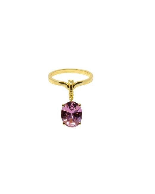 NASI SILVER Metallic Crystalis Dancer Ring- Spinel