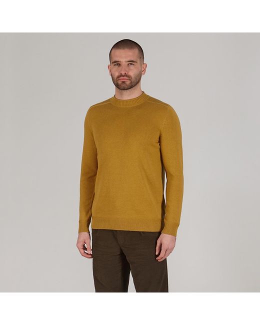 Paul James Knitwear Green Lightweight Cotton Linen Slaithes Saddle Shoulder Jumper for men