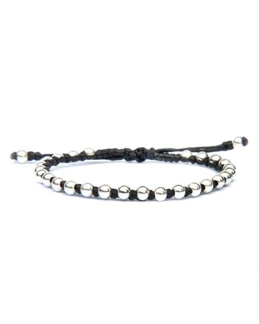 Harbour Uk Black Minimalist Bead Rope Friendship Bracelet