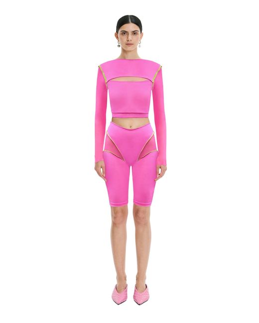 Monosuit Pink Croptop Erratic