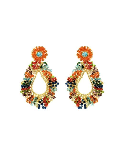 Lavish by Tricia Milaneze Metallic Multicolor & Fiona Handmade Crochet Earrings