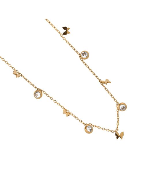 Ebru Jewelry Metallic Hope Butterfly & Diamond Necklace