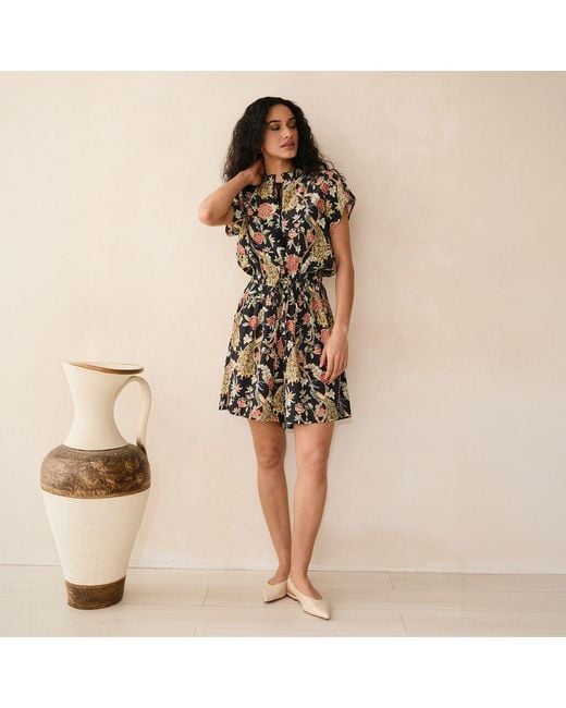 Raishma Black Samara Viscose Playsuit