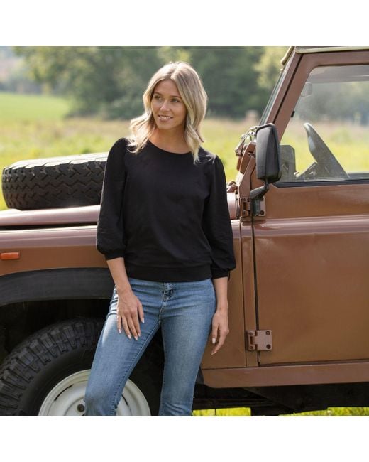 Cove Black Belle Puffed Sleeve Top
