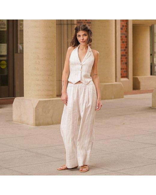 NUAJE NUAJE White Le Tailored Halter Vest