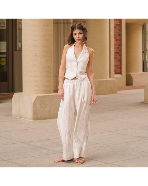 NUAJE NUAJE White Le Tailored Halter Vest