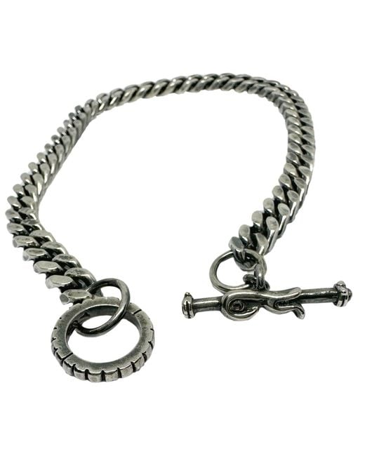 Tg-Jewellery by Tamara Gervasio Green Celtic Bird Curb Chain Choker Necklace– Sterling for men