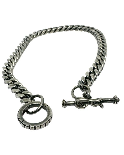 Tg-Jewellery by Tamara Gervasio Green Celtic Bird T-Bar Curb Chain for men