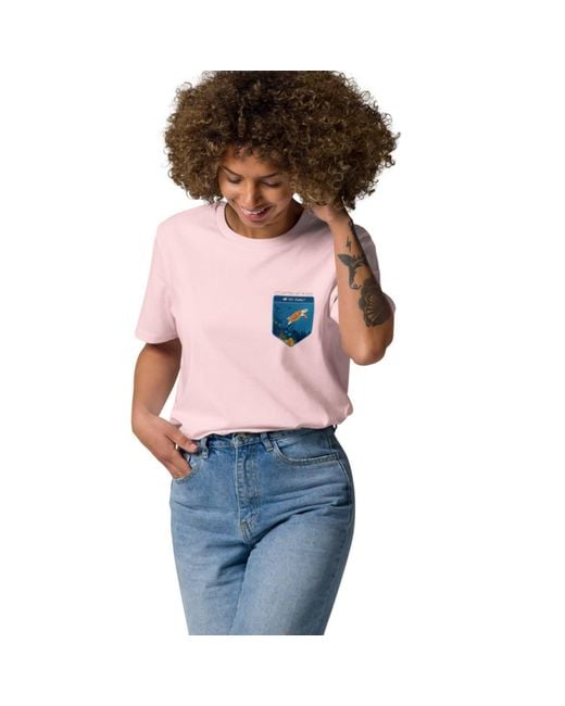 Anchor and Crew Pink Cotton Think Ocean Turtle Love The Planet Organic Cotton T-Shirt