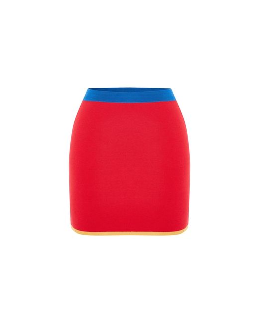 Maison sél Red Parabole Knit Skirt