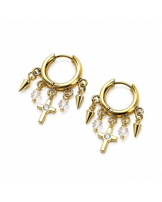 Kirei Metallic Iconic Earrings – Finish With Charms & Crystals