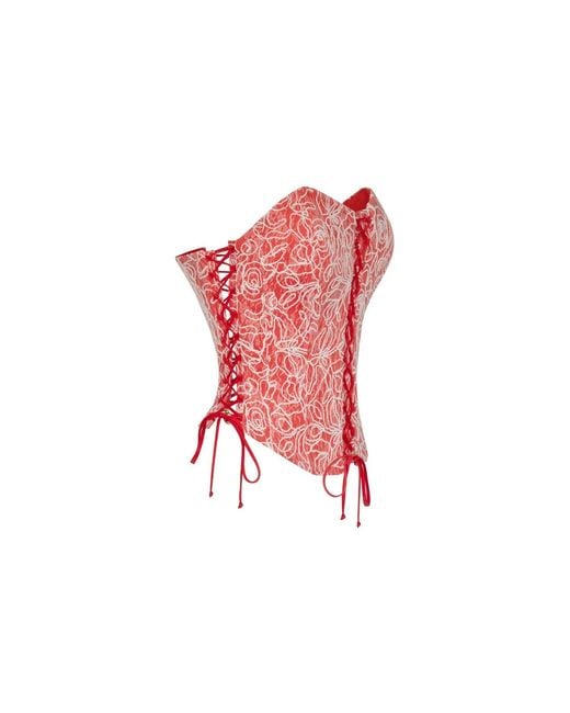 Elsava Red Scarlet Bloom Corset
