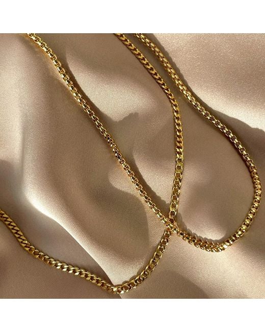 Olivia Le Metallic Candace Curb Chain Necklace