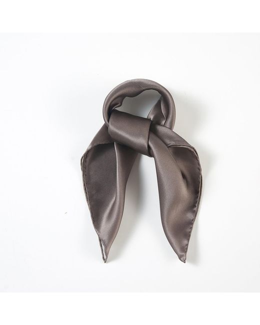 Soft Strokes Silk Brown Neutrals Pure Silk Scarf Sand Beach Solid Colour Collection Set Of Three Small