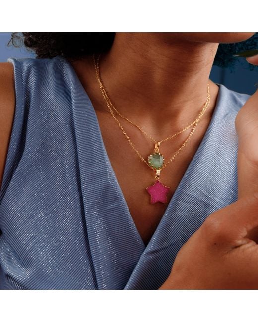 YAA YAA LONDON Metallic New Life Apple Vermeil Necklace