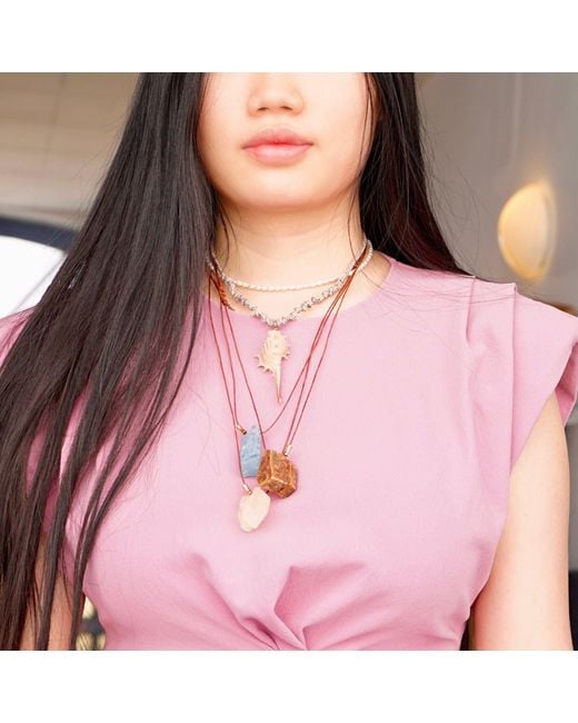 Smilla Brav Blue Neutrals Aquamarine Necklace
