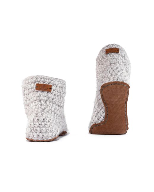 Kingdom of Wow Gray Neutrals Barefoot Bamboo Wool Boot Slippers