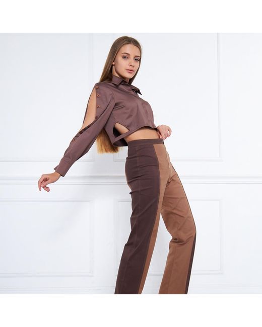 Ariana Bestepe Brown Button Shirt