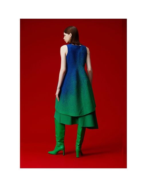 Arto. Blue Energy Asymmetrical Bubble Dress