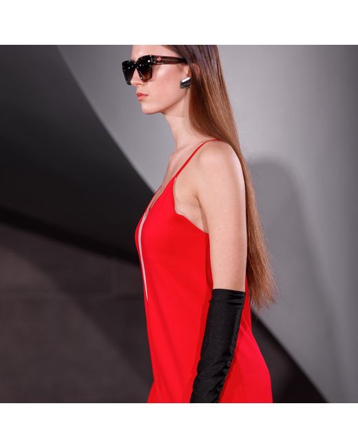 Laura Daili Red Neutrals Scarlet Elegance Maxi Dress